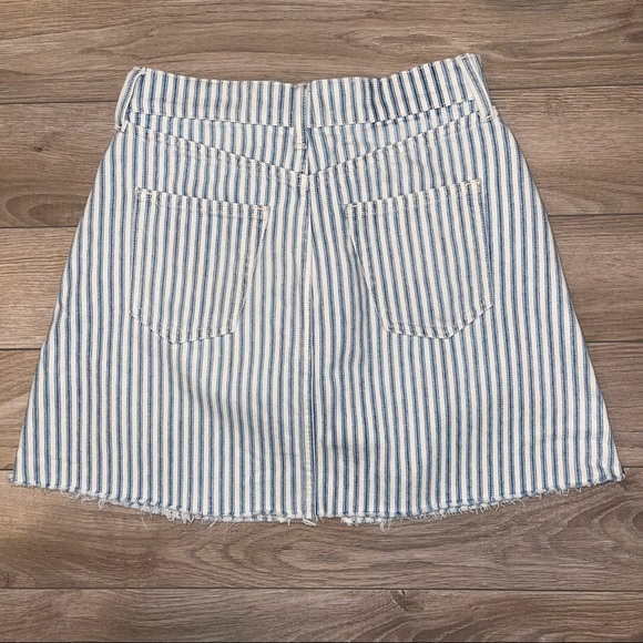 ETICA Lucy Striped Blue Denim Skirt Size 25 - Picture 11 of 12
